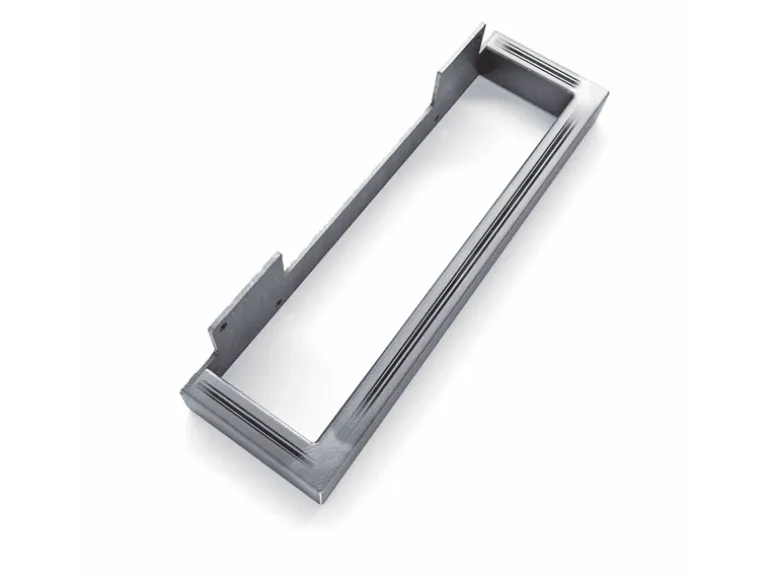 HEVVA Möbelfüße GRAZ 15 cm Hoch 45 cm Tief 2er Set Rohstahl-Klarlack