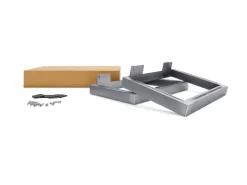 HEVVA Möbelfüße GRAZ 20 cm Hoch 25 cm Tief 2er Set Rohstahl-Klarlack