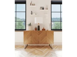 HEVVA Möbelfüße GRAZ 20 cm Hoch 25 cm Tief 2er Set Rohstahl-Klarlack