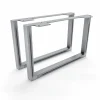 HEVVA Möbelfüße GRAZ 25 cm Hoch 40 cm Tief 2er Set Rohstahl-Klarlack