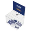 HMF 46913 Acryl Spendenbox Abschließbar 215 x 16 x 16 cm DIN A5 Blatteinschub Transparent