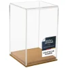 HMF 46881 Acryl Vitrine Schaukasten mit Holzsockel für Figuren 14 x 14 x 22 cm Transparent