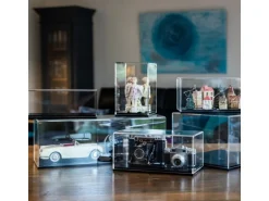 HMF 46802 Acryl Vitrine Schaukasten für Modellautos Figuren 27 x 12 x 11 cm Transparent