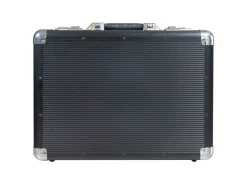 HMF 14651-02 Alu Aktenkoffer Herren Zahlenschloss 45 x 33 x 11 cm Schwarz