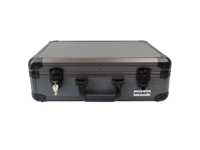 HMF 14502-02 Alu Transportkoffer Kamerakoffer Aufbewahrungskoffer Individuelle Facheinteilung 46 x 15 x 33 cm