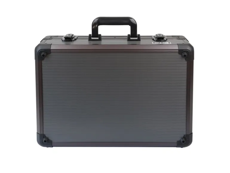 HMF 14502-02 Alu Transportkoffer Kamerakoffer Aufbewahrungskoffer Individuelle Facheinteilung 46 x 15 x 33 cm