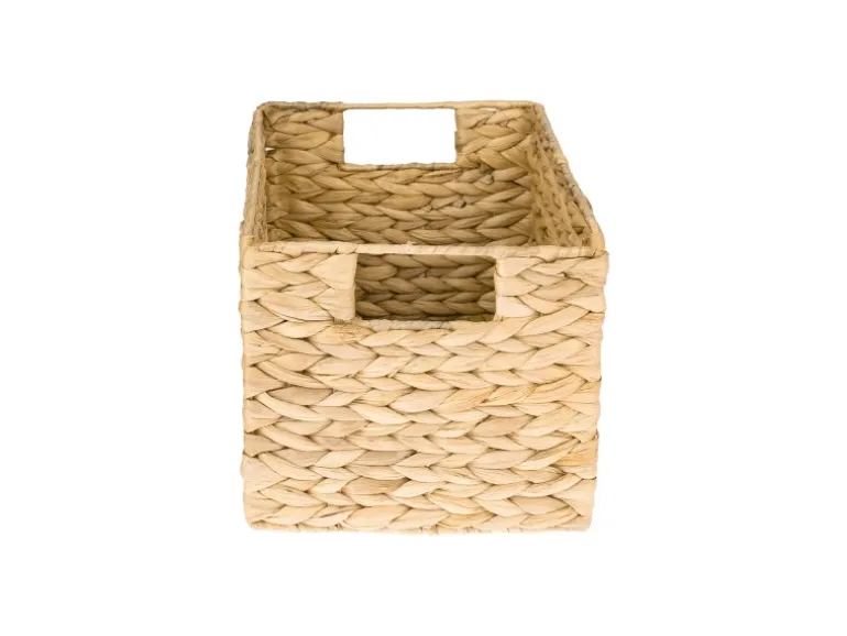 HMF 37242 Aufbewahrungskorb Faltbarer Korb Geflochten Wasserhyazinthe Seegras Größe M 32 x 23 x 20 cm 2er Set