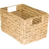 HMF 37242 Aufbewahrungskorb Faltbarer Korb Geflochten Wasserhyazinthe Seegras Größe M 32 x 23 x 20 cm