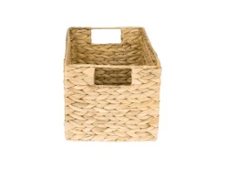 HMF 37242 Aufbewahrungskorb Faltbarer Korb Geflochten Wasserhyazinthe Seegras Größe M 32 x 23 x 20 cm