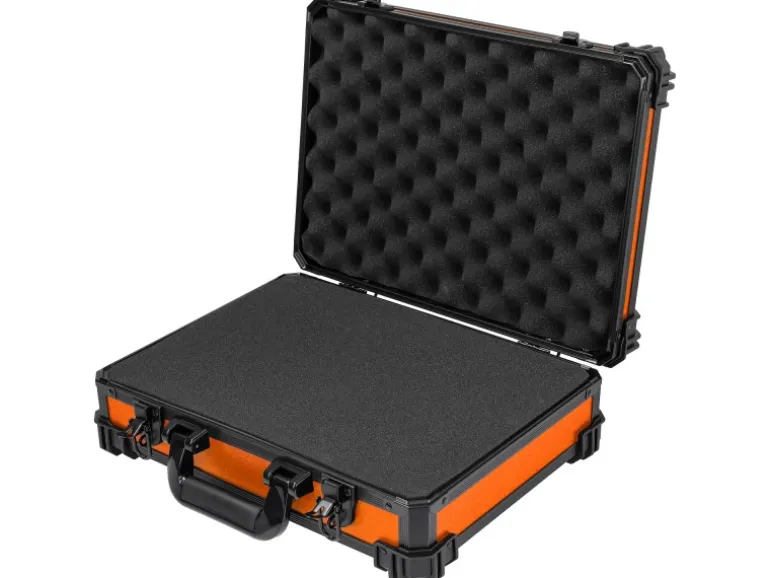 HMF 15502-18 Transportkoffer Rasterschaumstoff Universalkoffer 39 x 29 x 12 cm Orange