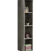 Hängeregal York Rauchsilber 30 cm x 136 cm vier offene Fächer