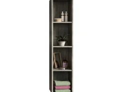 Hängeregal York Rauchsilber 30 cm x 136 cm vier offene Fächer
