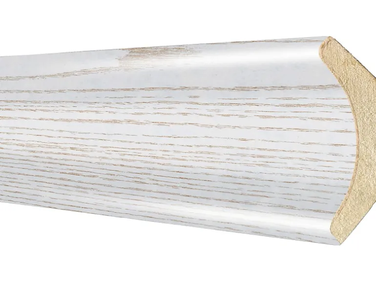 Hohlkehlleiste Esche Weiß foliert 22 mm x 22 mm Länge 2600 mm