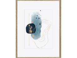 Holz-Bilderrahmen Silber/Gold 30 cm x 40 cm