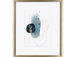Holz-Bilderrahmen Silber/Gold 50 cm x 60 cm