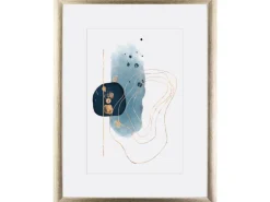 Holz-Bilderrahmen Silber/Gold 60 cm x 80 cm