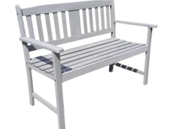 Holz-Gartenbank Stirling 2-Sitzer Grau lackiert 86 x 110 x 56,5 cm
