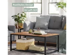 holz4home Couchtisch Connie mit Gitterablage