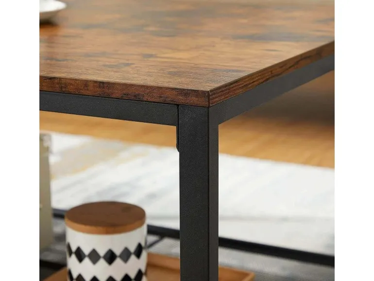 holz4home Couchtisch Connie mit Gitterablage
