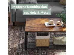 holz4home Couchtisch Connie mit Gitterablage