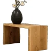 holz4home Massivholz Hocker Bank aus Eiche mit Baumkante M