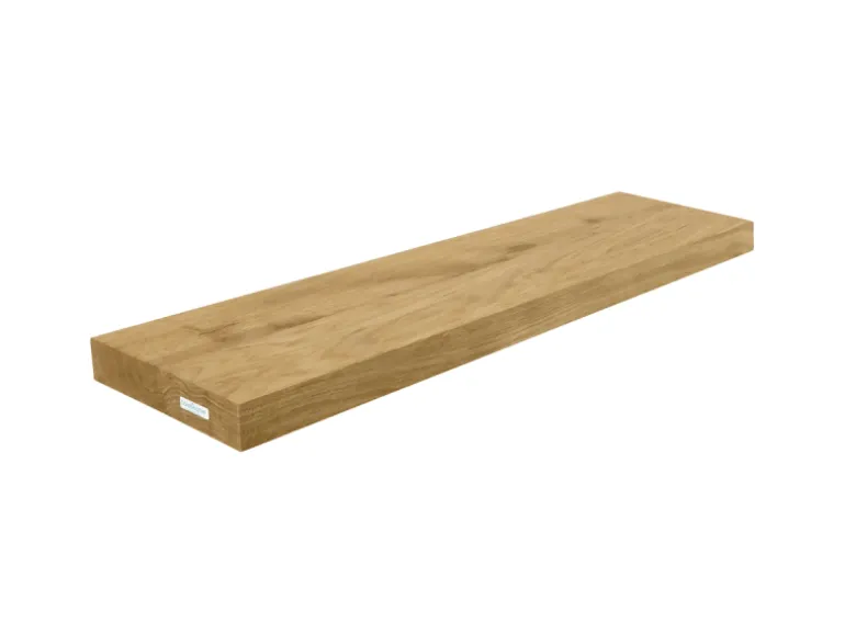 holz4home Schwebendes Wandregal aus Eiche 80cm Ohne Baumkante Natur