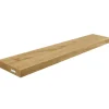holz4home Schwebendes Wandregal aus Eiche 100cm Ohne Baumkante Natur