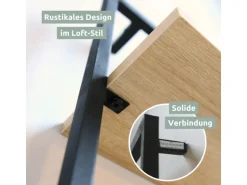 holz4home Wandregal mit Rahmen MDF Sonoma Long