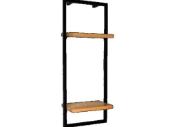 holz4home Wandregal High in Schwarz Gerahmt von holz4home Natur ohne Baumkante