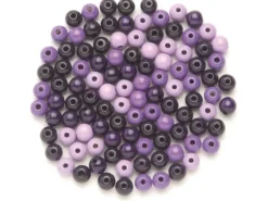 Holzperle Ø 10 mm, 47 Stück Lila-Mix FSC®