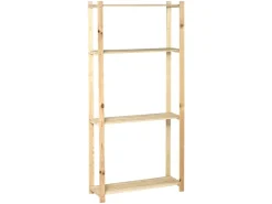 Holz-Schraubregal FSC® 170 cm x 80 cm x 30 cm Natur