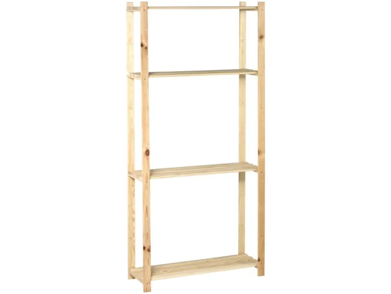 Holz-Schraubregal FSC® 170 cm x 80 cm x 30 cm Natur