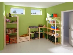 Holz-Schraubregal FSC® 170 cm x 80 cm x 30 cm Natur