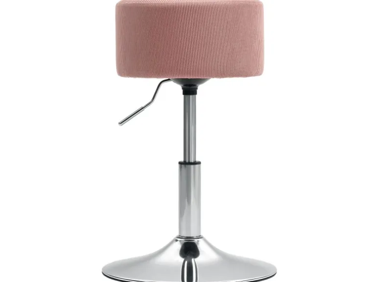 HOMCOM Barhocker Gepolstert Barstuhl für Küche Wohnzimmer Esszimmer Rosa