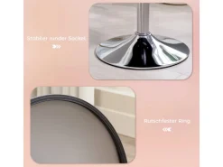 HOMCOM Barhocker Gepolstert Barstuhl für Küche Wohnzimmer Esszimmer Rosa