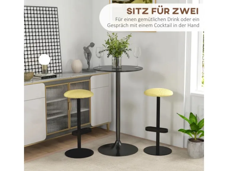 HOMCOM Bartisch Runder Tresentisch