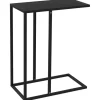 HOMCOM Beistelltisch Laptoptisch mit Stahlgestell Schwarz 46 x 26 x 60 cm