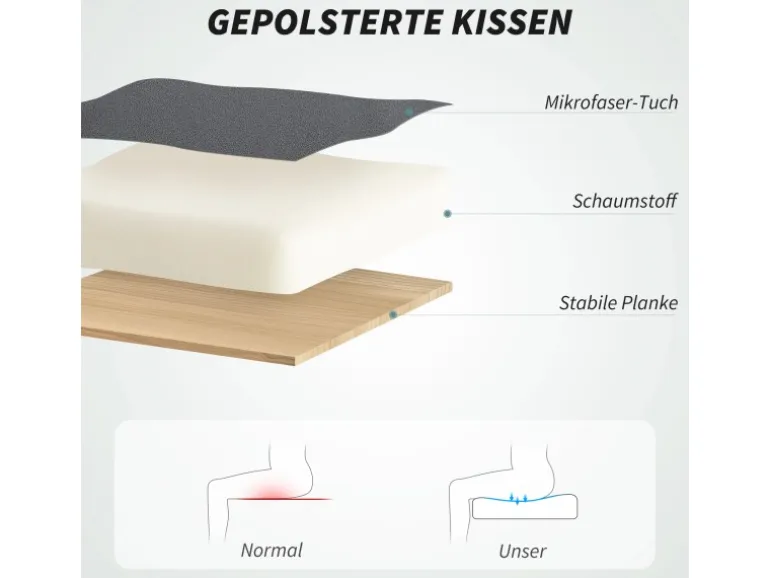 HOMCOM Bürostuhl mit Massagefunktion Mikrofaser-Stoff Schaumstoff 69L x 64B x 112-120H cm Grau