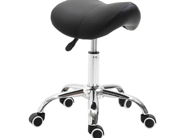HOMCOM Drehstuhl Rollhocker Höhenverstellbar