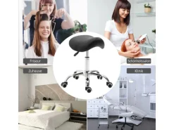 HOMCOM Drehstuhl Rollhocker Höhenverstellbar