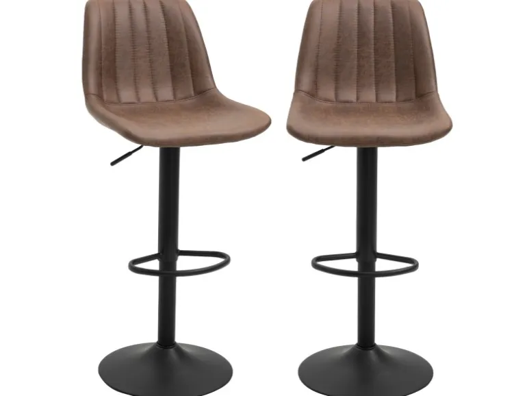 HOMCOM 2er-Set Barhocker Höhenverstellbar Drehbar