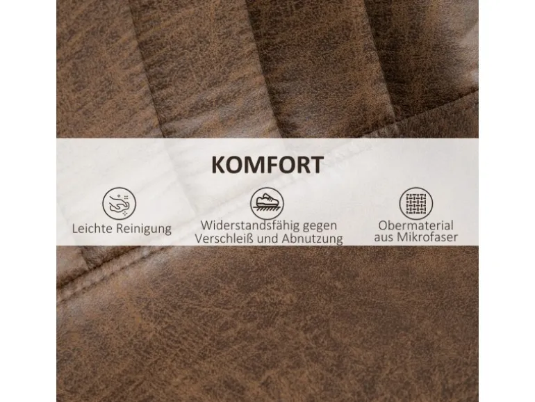 HOMCOM 2er-Set Barhocker Höhenverstellbar Drehbar