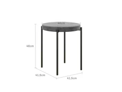 HOMCOM 4er-Set Hocker Metall