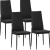 HOMCOM 4er-Set Küchenstuhl mit Stahlbeine