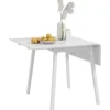 HOMCOM Esstisch für 2-4 Personen Kiefernholz Weiß 110L x 86B x 75H cm