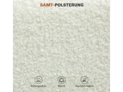 HOMCOM Esszimmerstühle Polyester Stahl 49L x 47B x 85H cm Weiß