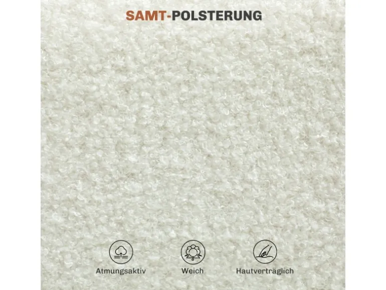 HOMCOM Esszimmerstühle Polyester Stahl 49L x 47B x 85H cm Weiß