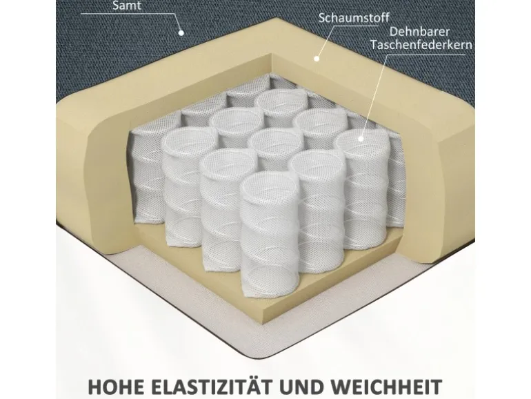 HOMCOM Fernsehsessel mit Aufstehhilfe Polyester Stahl Grau 92B x 94T x 105H cm