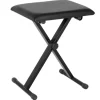 HOMCOM Klavierhocker Höhenverstellbar Zusammenklappbar Schwarz 39 x 29 x 37-47cm