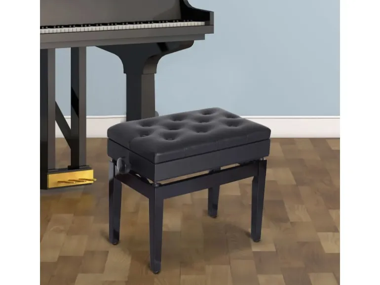 HOMCOM Klavierhocker mit Stauraum Höhenverstellbar 54,5 x 33 x 48-58 cm